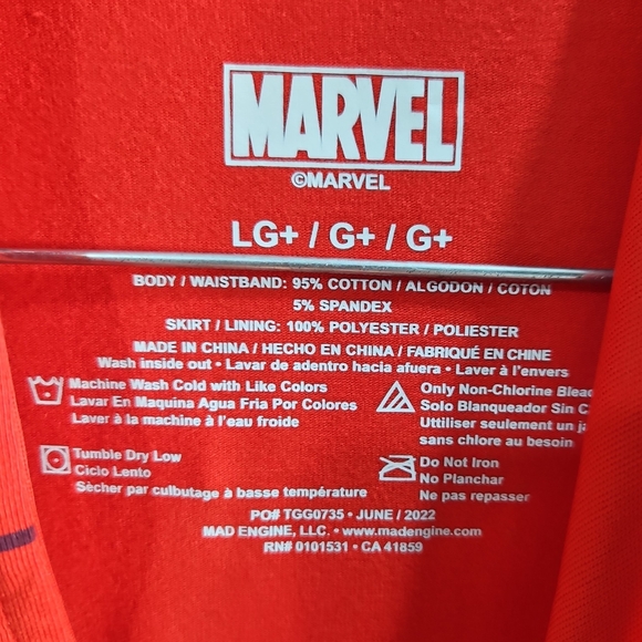 Marvel Spider-Man Girls Costume Dress LG+ - Picture 6 of 6